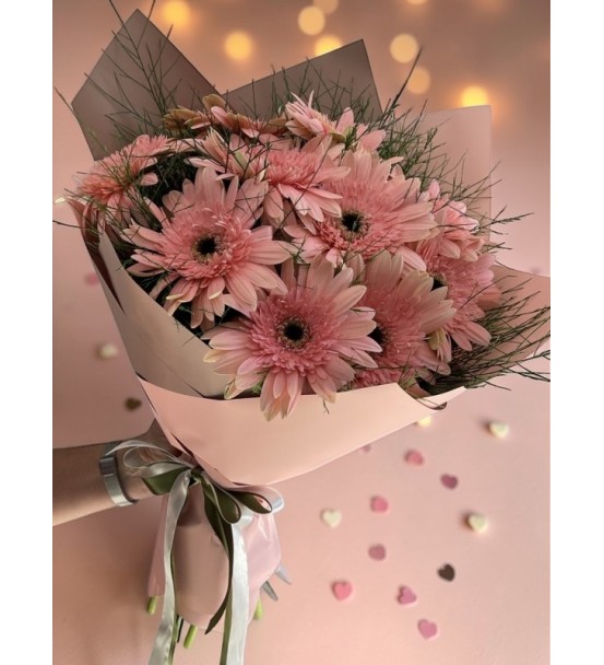 Pembe Gerbera Buketi
